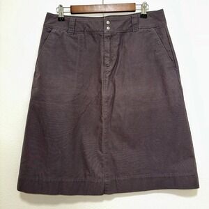 Patagonia Canvas Skirt Womens 10 Plum Organic Cotton A-Line Utility